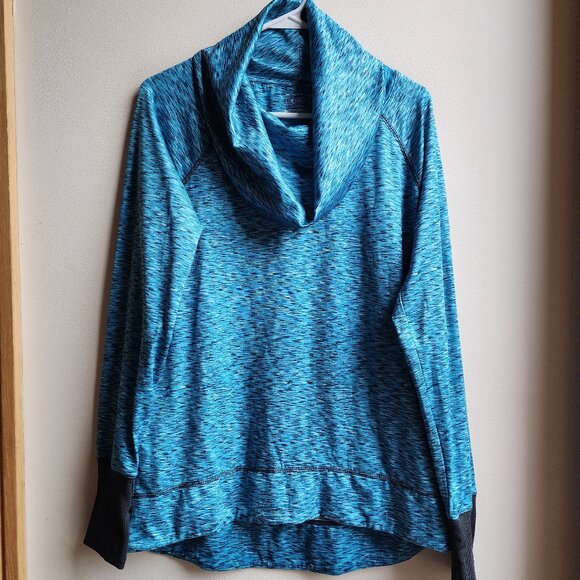 Tek Gear Warm Tek Blue Athleisure Cowl Neck Pullover Size Large - Picture 7 of 15